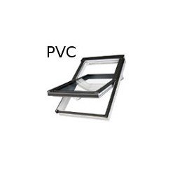 FAKRO - Fenêtre de toît pivotante (PVC blanc & bois) PTP-V/ PI/ GO