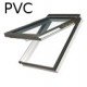 FAKRO - Fenêtre de toît à projection et rotation (PVC blanc & bois) PPP-V / PI / GO