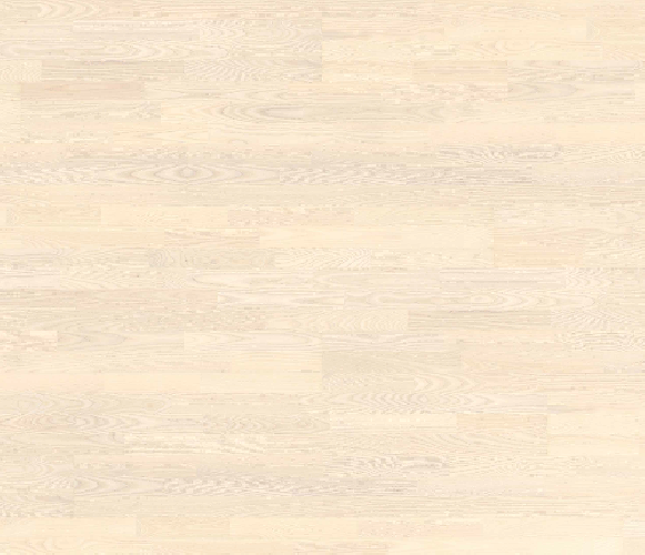 Parquet FSC Berg & Berg Frêne Polar 3 frises, poncé, lessivé , extra blanc (m²)