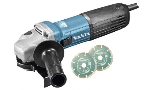 MAKITA - Meuleuse angulaire 1100W 125mm avec SJSII, anti redemarrage et des acc suppl Makpac