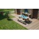 Lames de terrasse en PIN T4 Maron 27 x 145