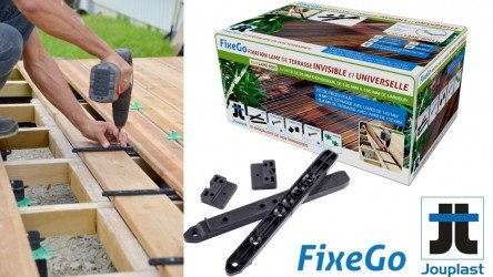 FIXEGO - Kit de fixations invisible pour lame de TERRASSE ép.19-25mm - 4m2