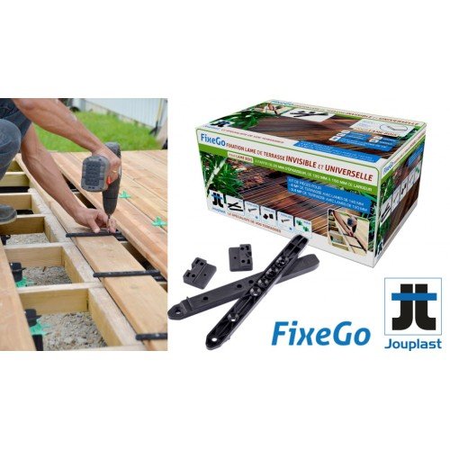FIXEGO - Kit de fixations invisible terasse 4m2