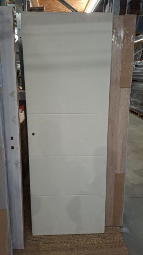 SOLID - PORTIXX PORTE 4 LIGNES MEL.TUB. 3H - 90/50 dimension 73/ 83