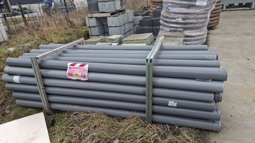 Martens - TUYAUX BENOR SN4 D125X3,2 - 3mts 1xmanchonné gris