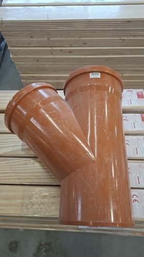 Martens - Y 45°, 2xMANCHONNE SN4 D200x200mm, rouge