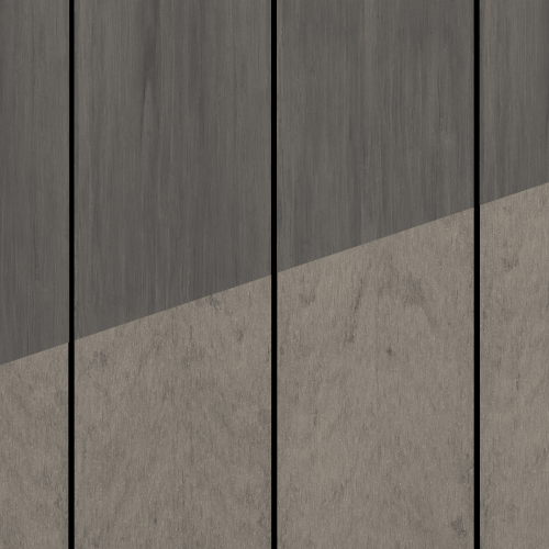 BAMBOOTOUCH - DECKOOTOUCH TERRASSES MASSIVES COMPOSITE RECYCLÉ ( OLD GREY DOUBLE FACE vieilli et lisse ) )