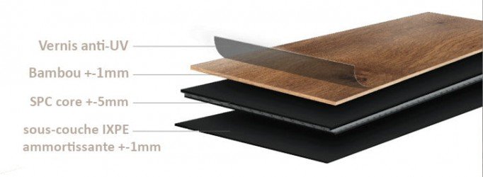 BAMBOOTOUCH-parquet Vertical Caramel Flexibam Click