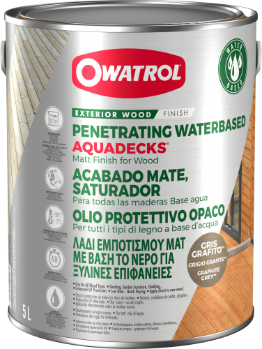 OWATROL- AQUADECKS 5L GRIS GRAPHITE. - 556AA