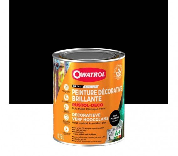 OWATROL - RUSTOL DECO BRILLANT 0,75L RAL 9005